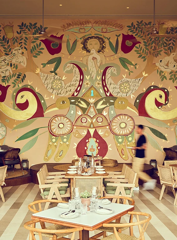 Six Senses - Mural in a restaurant